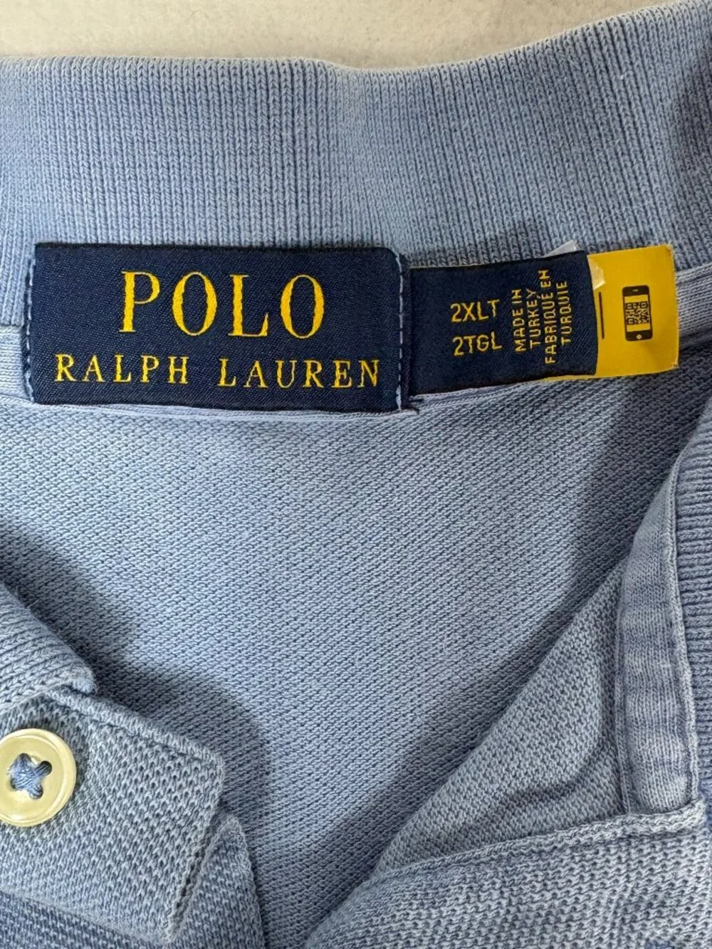 Polo Ralph Lauren Blue Polo Short Sleeve Pony Preppy Golf Coastal Athletic 2XLT